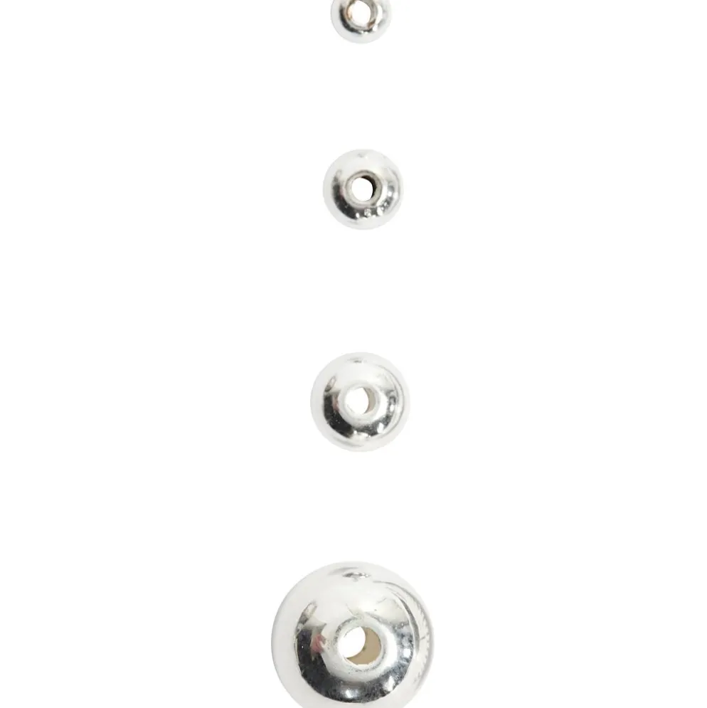 Vaxpärlor, Dia. 8 mm, Hålstl. 1 mm, silver, 50 st./ 1 förp.
