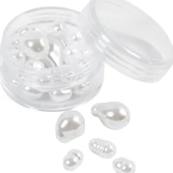 Vaxpärlor, Oval, Dia. 6-14 mm, Hålstl. 1,3-1,5 mm, 30 st./ 1 förp.