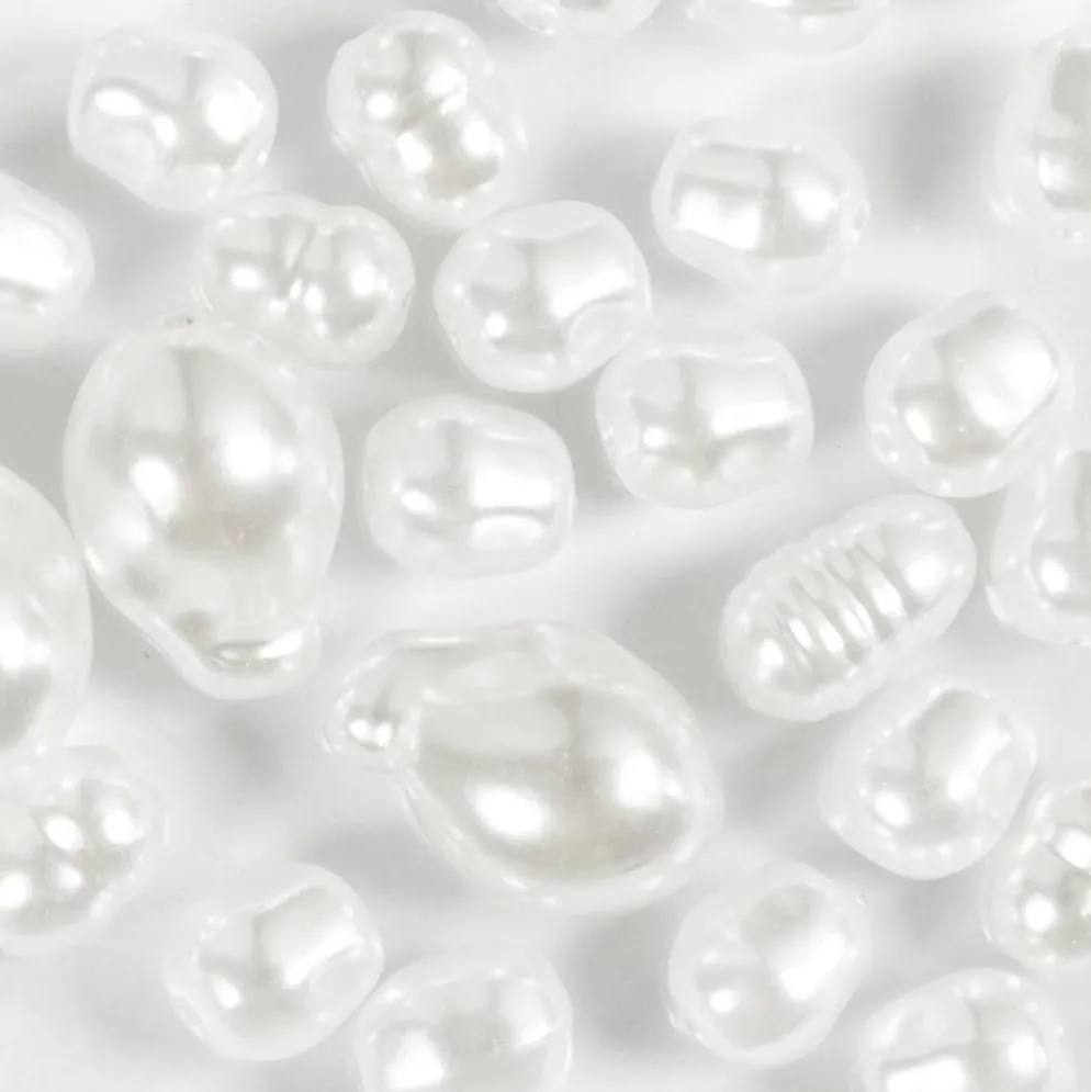 Vaxpärlor, Oval, Dia. 6-14 mm, Hålstl. 1,3-1,5 mm, 30 st./ 1 förp.