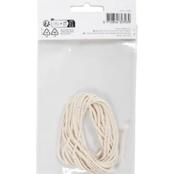 Veke, Lämplig för ljus stöpta i dopp (dia. 15–22 mm) och ljus stöpta i form (40–60 mm), 100 g, 3 m/ 1 förp.