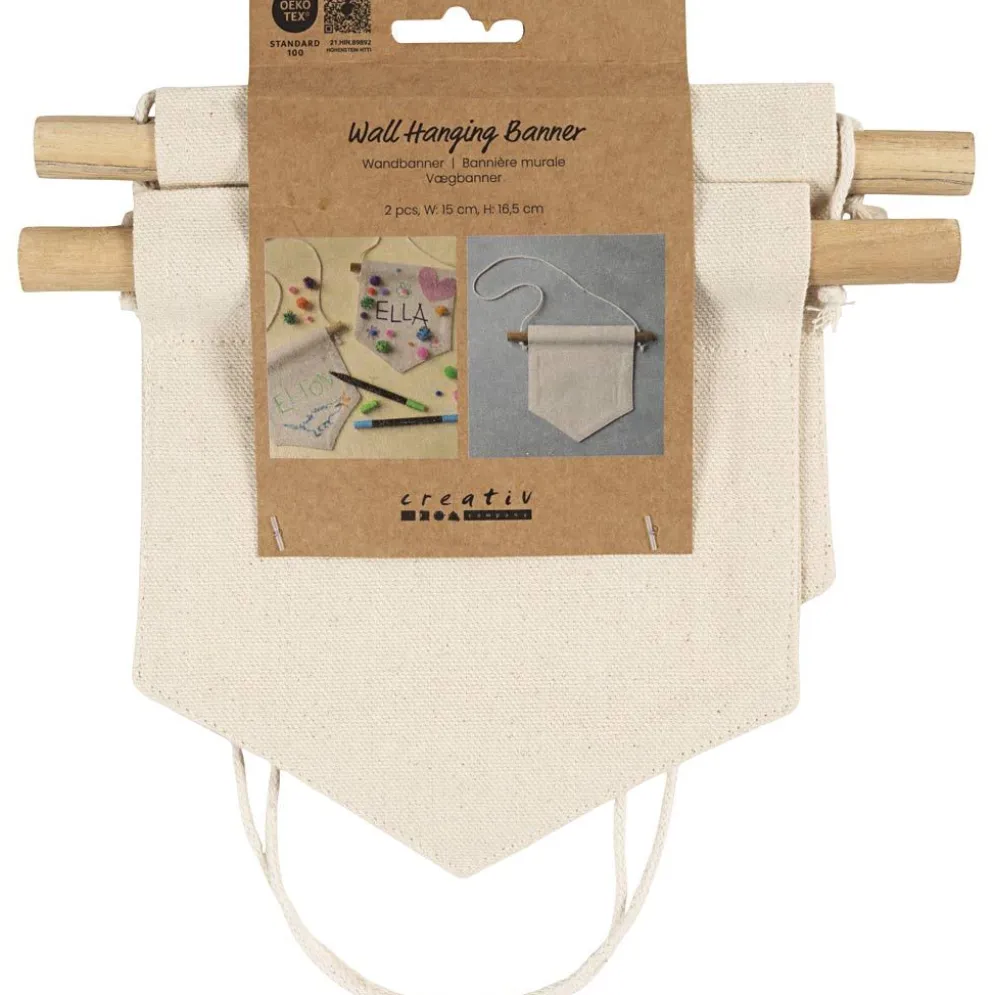 Väggbanner, Spetsig form, H: 16,5 cm, B: 15 cm, 300 g, ljusnatur, 2 st./ 1 förp.