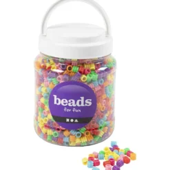 Vågmix, Dia. 7 mm, Hålstl. 3 mm, mixade färger, 265 g, 700 ml/ 1 burk