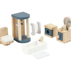 VIGA Dockhus möbler, badrum, stl. 2x2x7,5 cm, 7 delar/ 1 set