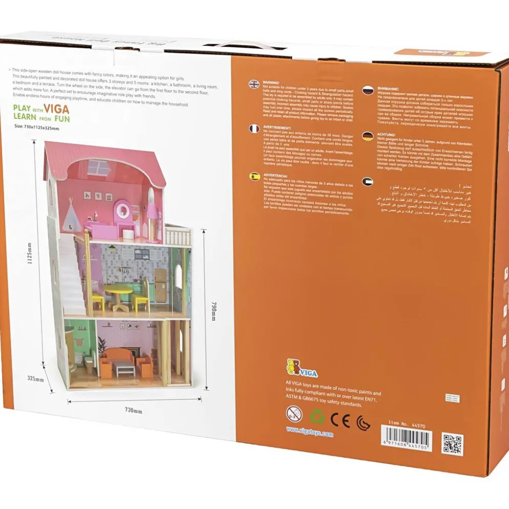 VIGA dockhus, stl. 73x113x30 cm, 14 delar/ 1 st.