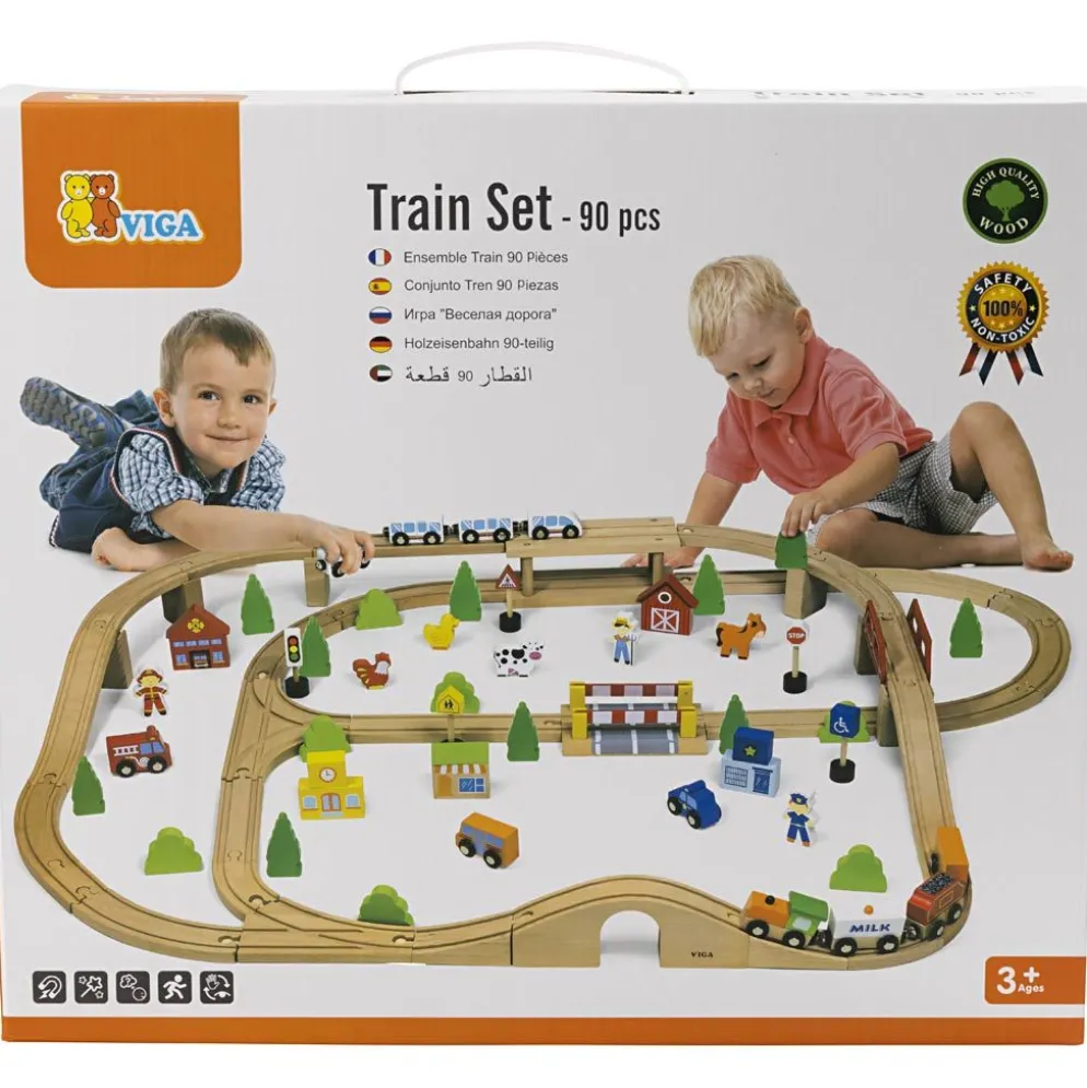 VIGA Tågbana och stad, 90 delar/ 1 set