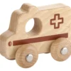 VIGA Träbil, Ambulans, H: 4,2 cm, L: 9 cm, B: 7,5 cm, 1 st.