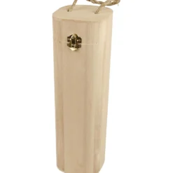 Vinhållare/-ask med snöre, H: 34 cm, stl. 10x10 cm, 1 st.