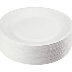 Vita papptallrikar, Dia. 15 cm, 100 st./ 1 förp.