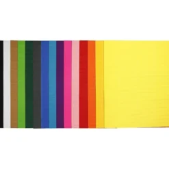 Wellpapp, ark 50x70 cm, 80 g, mixade färger, 15 ark/ 1 förp.