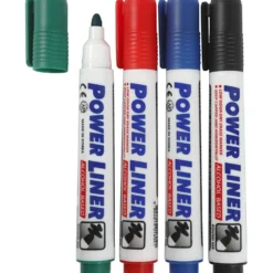 Whiteboardmarker, spets 4 mm, svart, blå, grön, röd, 4 st./ 1 förp.