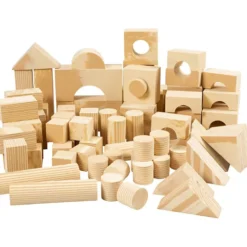 Wood-look klossar, Olika storlekar och former. , stl. 3,5-9 cm, 100 delar/ 1 förp.
