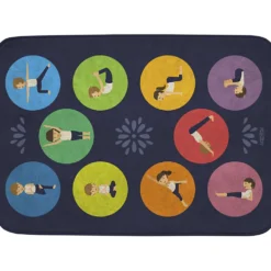 Yogamatta för barn, H: 2 mm, stl. 150x100 cm, 1 st.